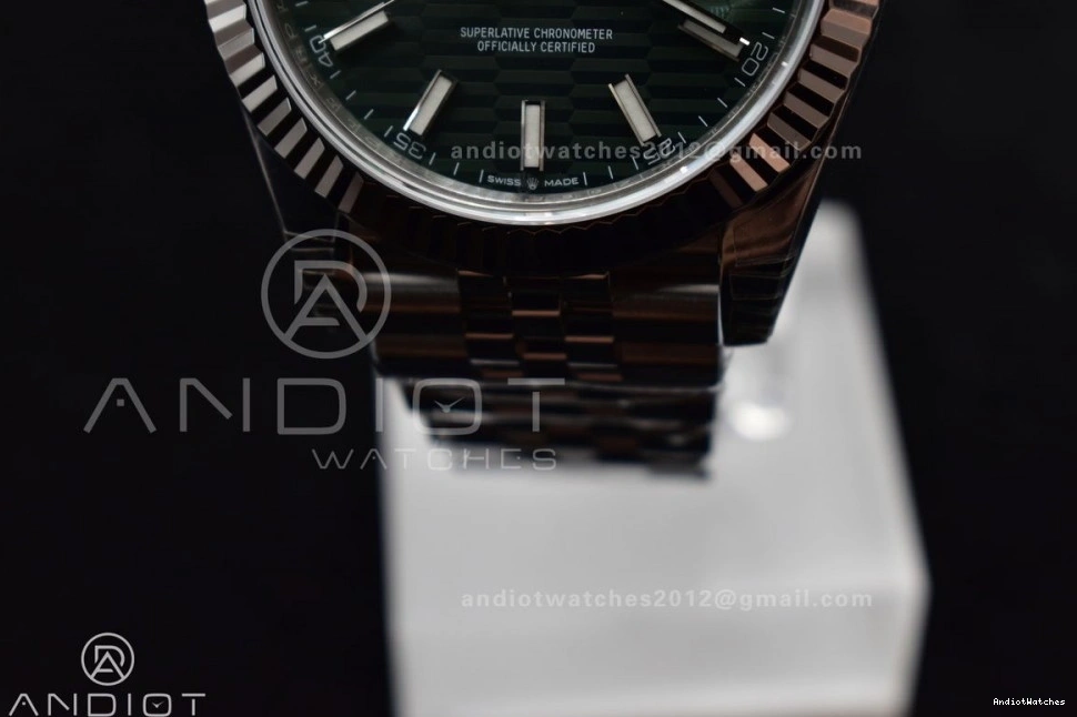 DateJust Edition VSF VS 126334 Bezel Best Textured on Green 1:1 Refined Fluted Dial 641 41 Bracelet Jubilee 904L Steel 1013